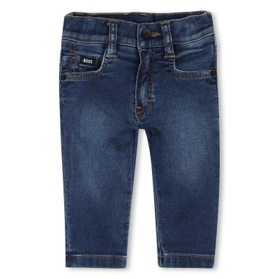 Picture of BOSS Toddler Boys Stone Wash Denim Trousers - Dark Blue