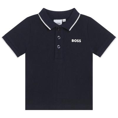 Picture of BOSS Toddler Boys Short Sleeve Polo - Navy Blue