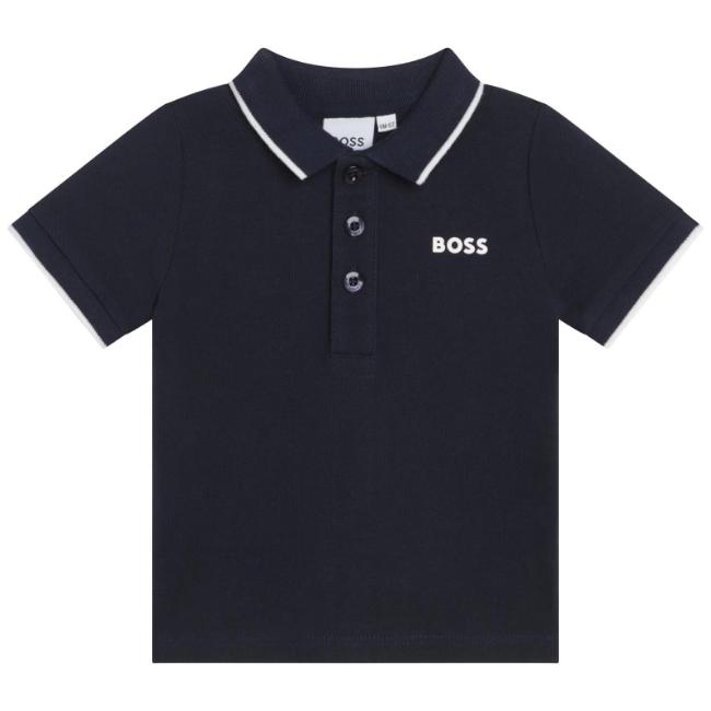 Picture of BOSS Toddler Boys Short Sleeve Polo - Navy Blue
