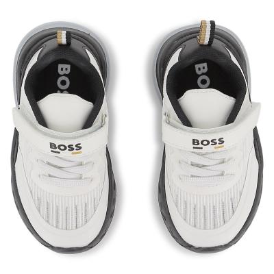 Picture of BOSS Toddler Boys Easy On Sneakers - White Navy