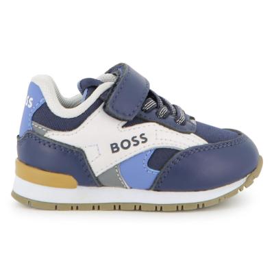 Picture of BOSS Toddler Boys Mini Me Easy On Trainers - Blue Multi
