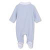 Picture of BOSS Baby Boys Waffle Cotton Babygrow - Pale Blue