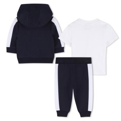 Picture of BOSS Baby Boys T-shirt Jogger & Hoody Gift Box Set X 3  - Navy Blue