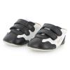 Picture of BOSS Baby Boys Soft Leather Logo Trainers In Gift Box - Black White