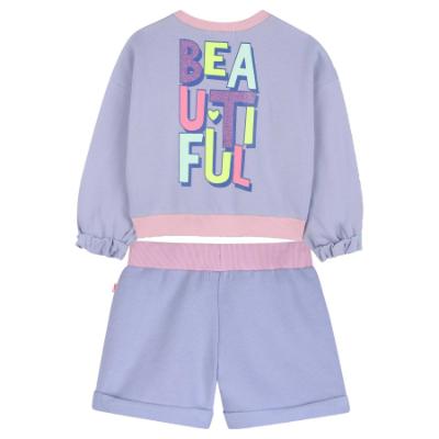 Picture of Billie Blush Girls Beautiful Sweatshirt & Shorts Set x 2 - Lilac Pink Multi