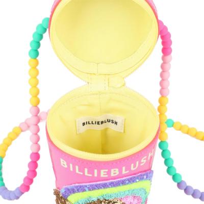 Picture of Billie Blush Girls Sequin Heart & Rainbow Crossbody Bag - Pink Multi
