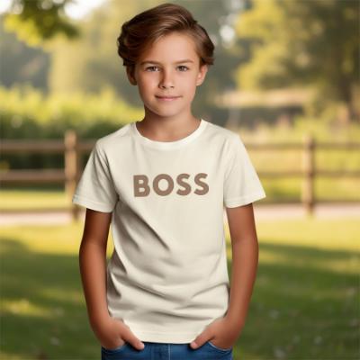 Picture of BOSS Boys Short Sleeve T-Shirt - Sand