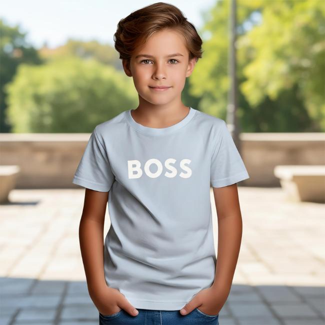 Picture of BOSS Boys Short Sleeve T-Shirt - Pale Blue