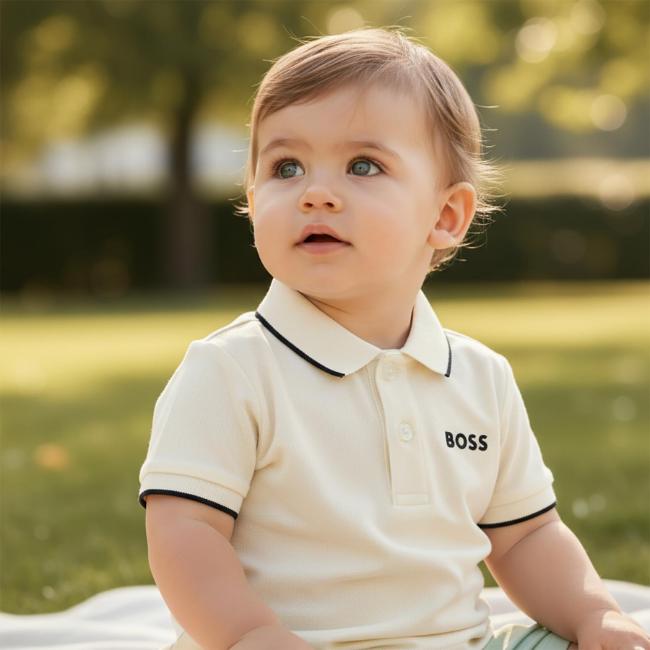 Picture of BOSS Toddler Boys Short Sleeve Polo - Sand