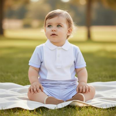 Picture of BOSS Baby Boys Polo & Shorts Gift Box Set X 2  - Pale Blue