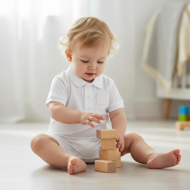 Picture of BOSS Baby Boys Organic Pique Cotton Shortie Romper - White