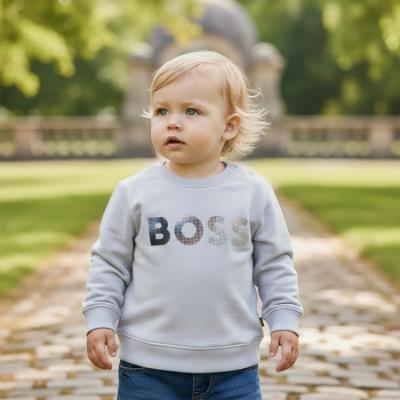 Picture of BOSS Toddler Boys Gradient Logo Sweatshirt - Pale Blue