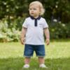 Picture of BOSS Toddler Boys Mini Me Short Sleeve Polo - White Multi
