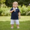 Picture of BOSS Toddler Boys Mini Me Short Sleeve Polo - Navy Blue Multi