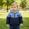 Picture of BOSS Toddler Boys Mini Me Hooded Windbreaker - Navy Blue