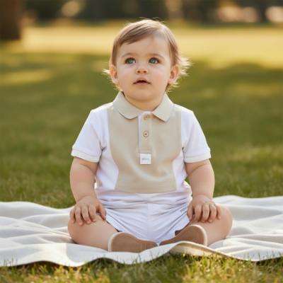 Picture of BOSS Baby Boys Polo & Shorts Gift Box Set X 2  - White Sand