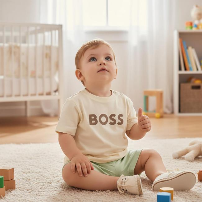 Picture of BOSS Toddler Boys Short Sleeve T-Shirt - Sand