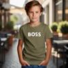 Picture of BOSS Boys Short Sleeve Logo T-Shirt - Green