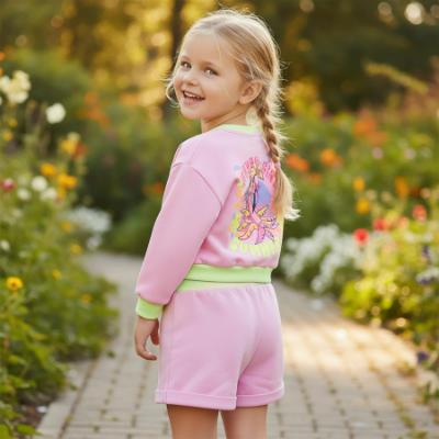 Picture of Billie Blush Girls Summer Girl Sequin Sweatshirt & Shorts Set x 2 - Pink Neon Multi