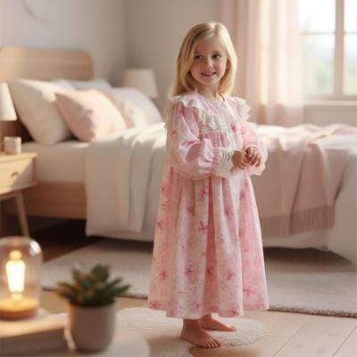 Picture of Beau KiD Girls Smocked Nightdress & Dressing Gown Set X 2 - Pink