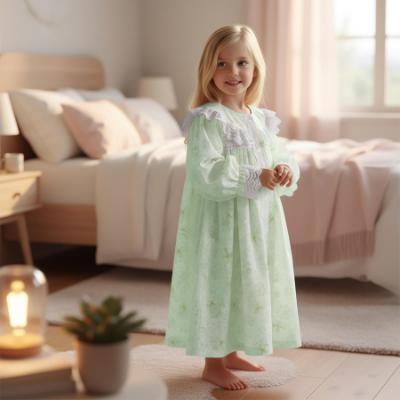 Picture of Beau KiD Girls Smocked Nightdress & Dressing Gown Set X 2 - Mint Green