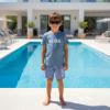 Picture of BOSS Boys Mini Me Swim Shorts - Lavender Blue