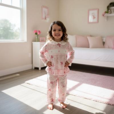 Picture of Beau KiD Girls Smocked Pyjamas Set X 2 - Pink