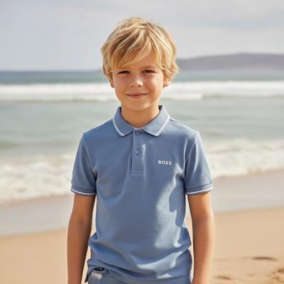 Picture of BOSS Boys Short Sleeve Polo - Lavender Blue