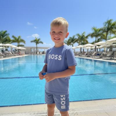 Picture of BOSS Boys Short Sleeve T-Shirt - Lavender Blue