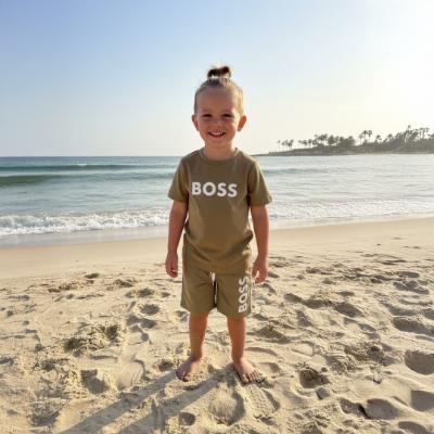 Picture of BOSS Boys Short Sleeve T-Shirt - Dark Stone