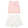 Picture of Caramelo Kids Girls Summer Occasion Bow Top Short Set X 2 - Pink Ivory