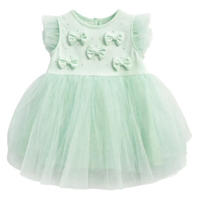 Picture of Caramelo Kids Baby Girls Summer Diamonte Bow Party Dress - Mint Green