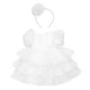 Picture of Caramelo Kids Girls Summer Puff Ball Sleeve Ruffle Dress & Headband Set X 2 - Ivory