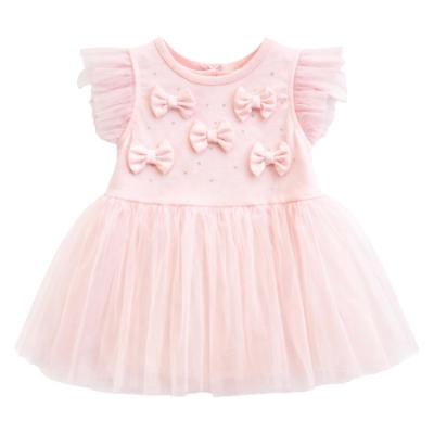 Picture of Caramelo Kids Baby Girls Summer Diamonte Bow Party Dress - Pink