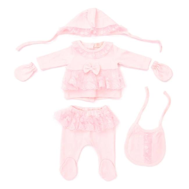 Picture of Caramelo Kids Baby Girls Summer 5 Piece Frill Lace Set - Pink