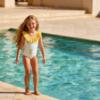 Picture of Meia Pata Girls Pears St. Barths Swimsuit - Lemon Green