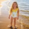 Picture of Meia Pata Girls Pears St. Barths Swimsuit - Lemon Green