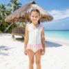 Picture of Meia Pata Girls Stripes Colour Saona Skirted Swimsuit - Multi