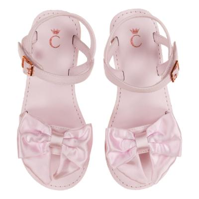Picture of Caramelo Kids Girls Satin Bow Sandal - Pink