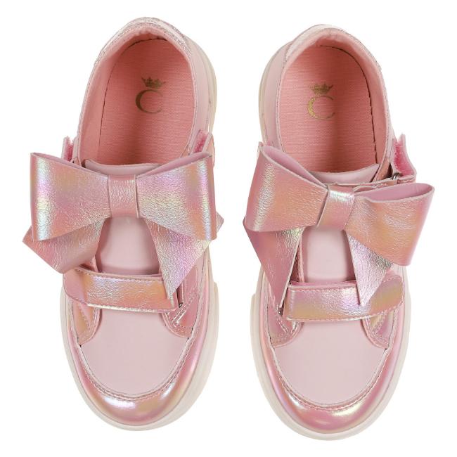 Picture of Caramelo Kids Girls Mixed Bow Trainer - Pink