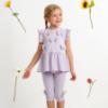 Picture of Caramelo Kids Girls Summer Bow Tunic & Legging Set - Lilac