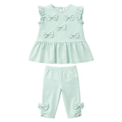 Picture of Caramelo Kids Girls Summer Bow Tunic & Legging Set - Mint