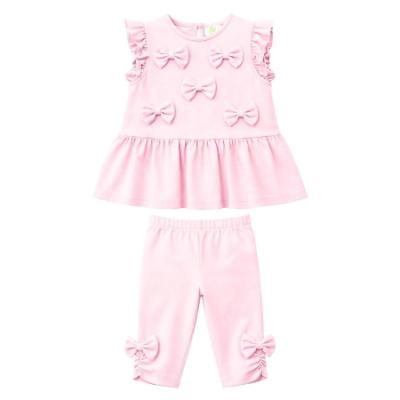 Picture of Caramelo Kids Girls Summer Bow Tunic & Legging Set - Pink