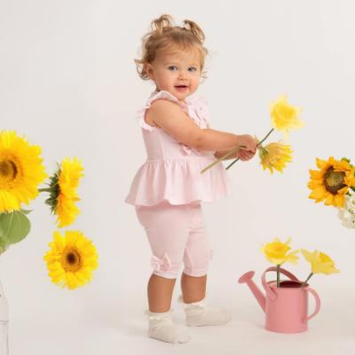 Picture of Caramelo Kids Baby Girls Summer Bow Tunic & Legging Set - Pink