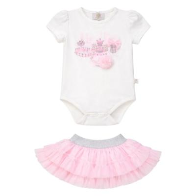 Picture of Caramelo Kids Baby Girls Summer Perfume Body & Skirt Set - Pink