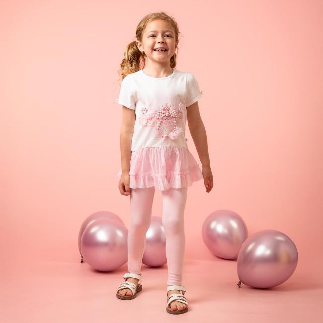 Picture of Caramelo Kids Girls Summer Perfume Tunic & Legging Set With Gift - Pink