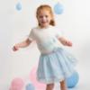 Picture of Caramelo Kids Girls Summer Perfume Top & Skirt Set With Gift - Sky Blue