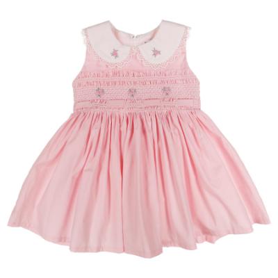 Picture of Beau KiD Girls Summer Smocked Bodice Sleeveless Dress - Pink