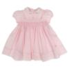 Picture of Sarah Louise Baby Girls Smocked Bodice Puff Sleeve Dress - Pink