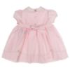 Picture of Sarah Louise Baby Girls Smocked Bodice Puff Sleeve Dress - Pink